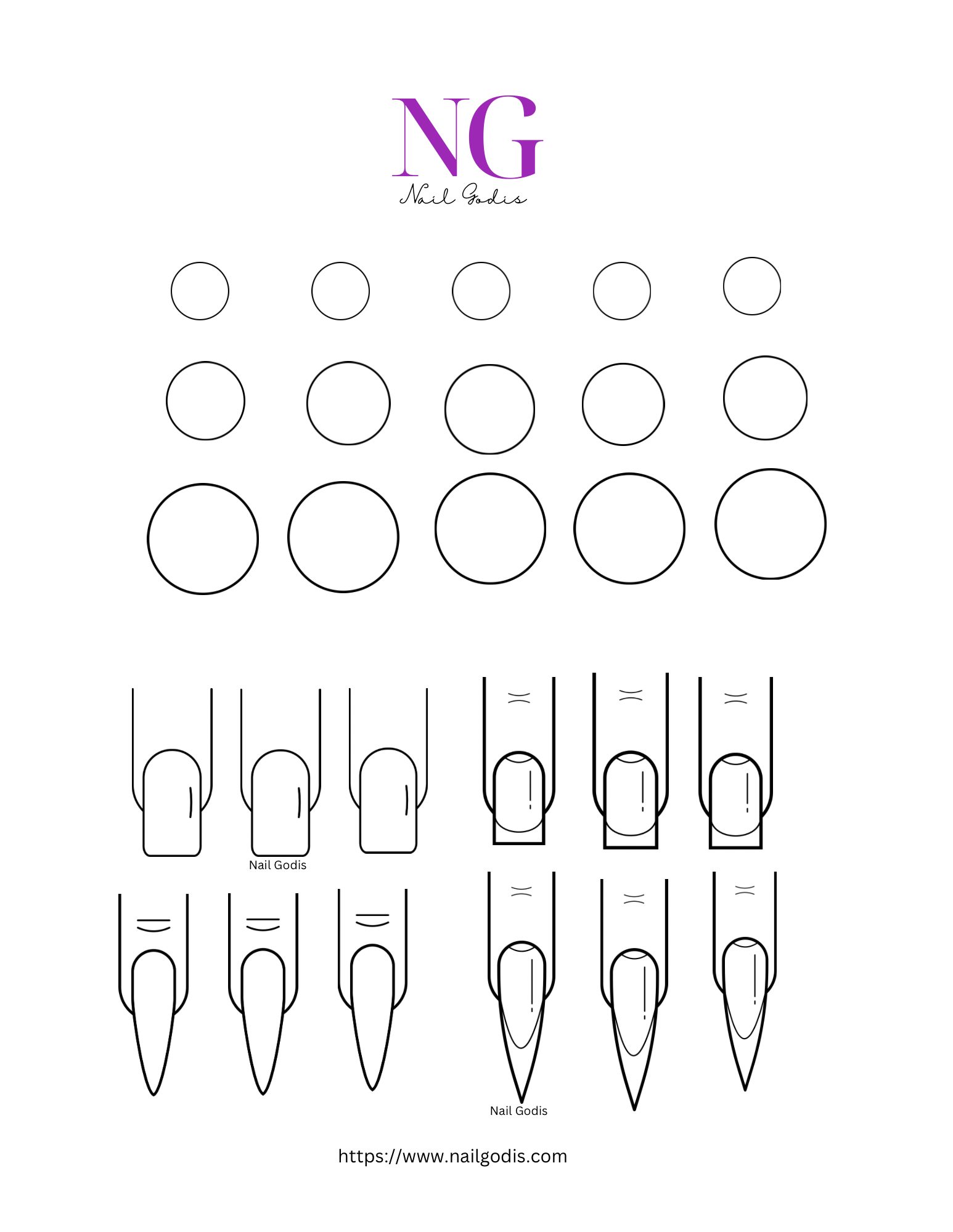 Acrylic/Polygel Practice Sheet