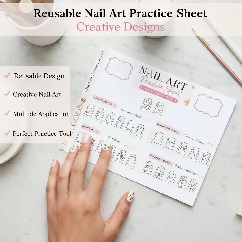 Nail Art Practice Sheet