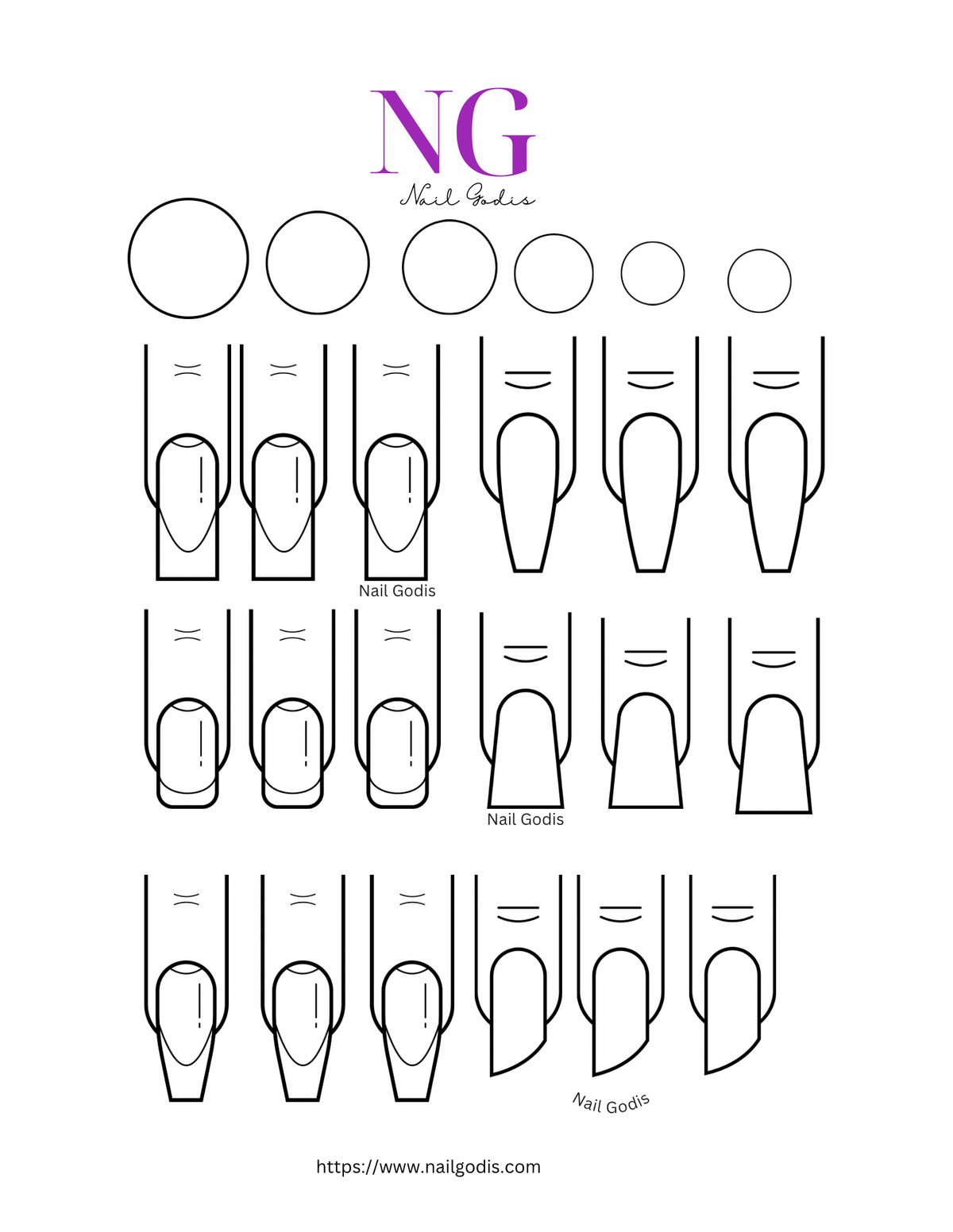 Acrylic/Polygel Practice Sheet