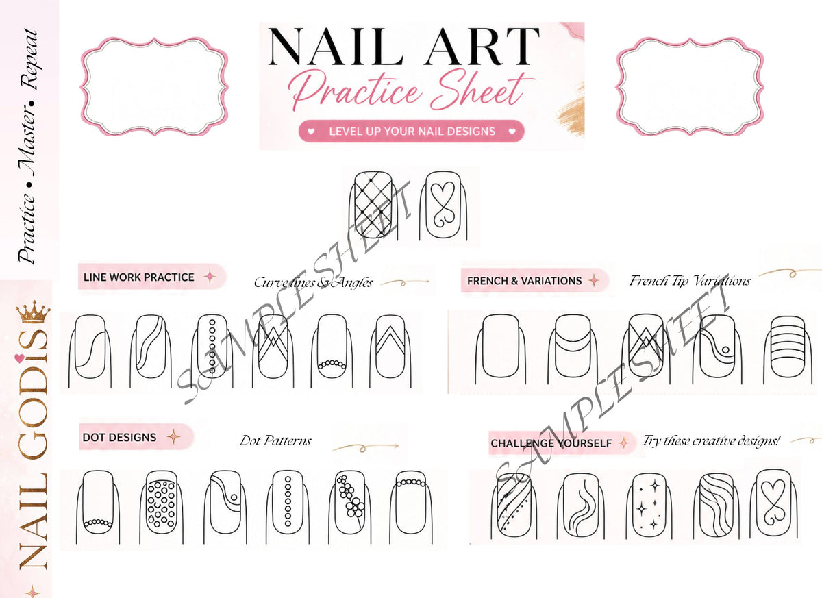 Nail Art Practice Sheet