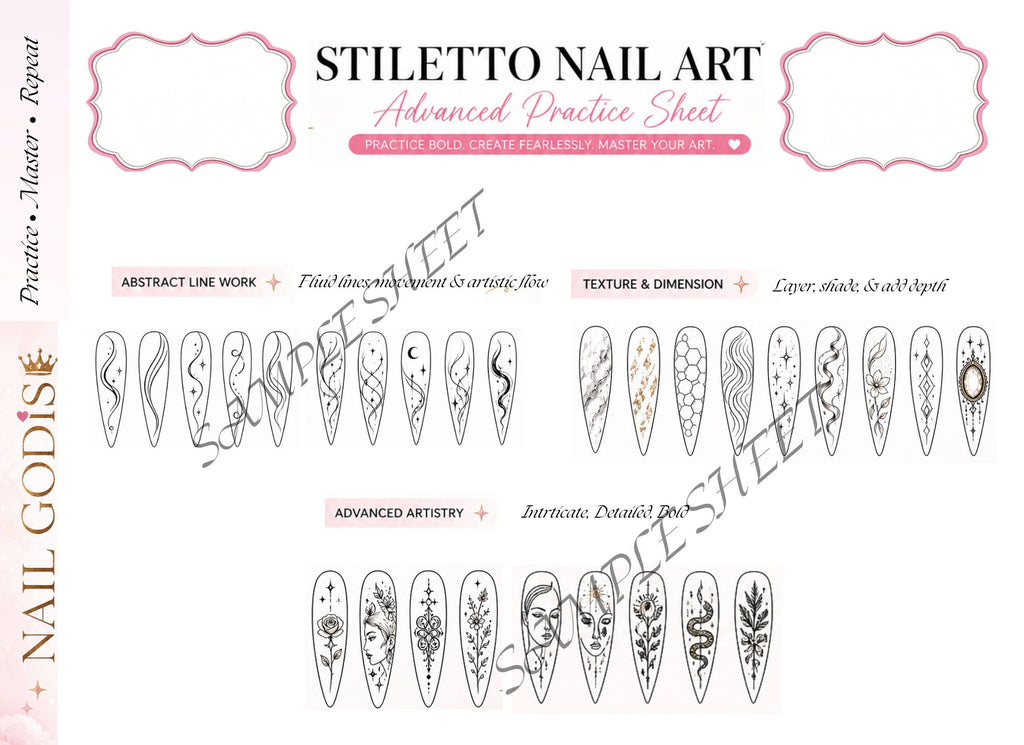 Nail Art Practice Sheet